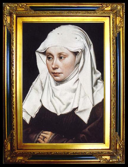 framed  Robert Campin Portrait of a Woman, Ta015-2